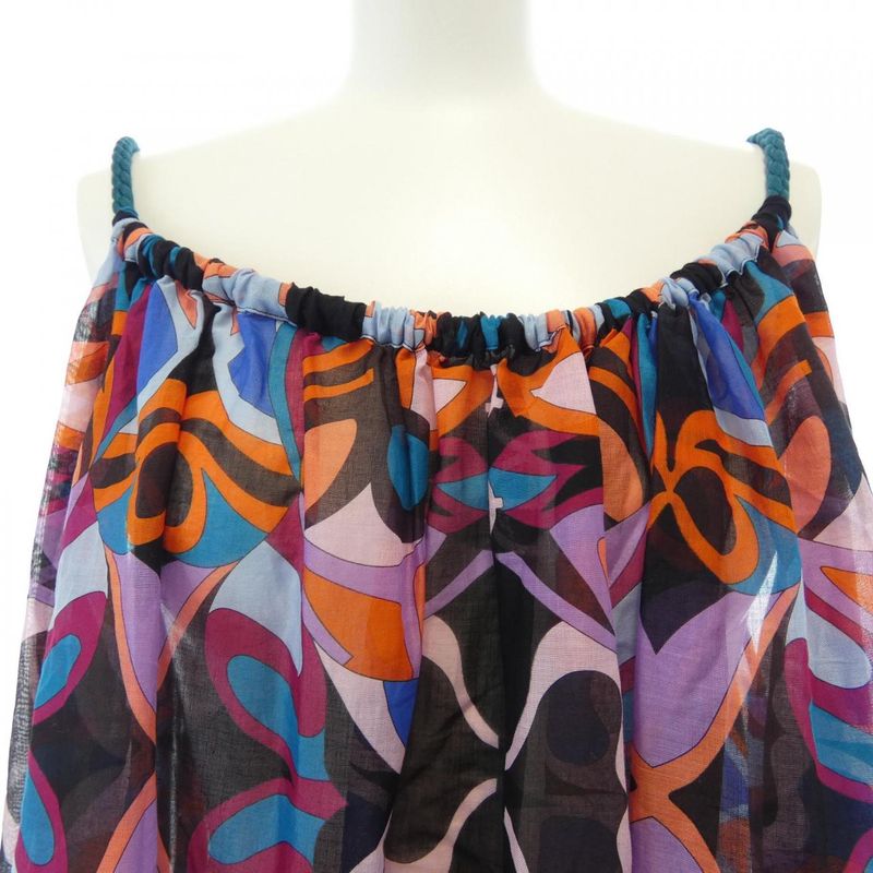 Hermes Fleurs Miroirhrond Dress Black Orange Transparency