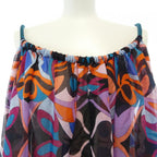 Hermes Fleurs Miroirhrond Dress Black Orange Transparency