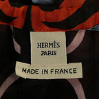Hermes Fleurs Miroirhrond Dress Black Orange Transparency