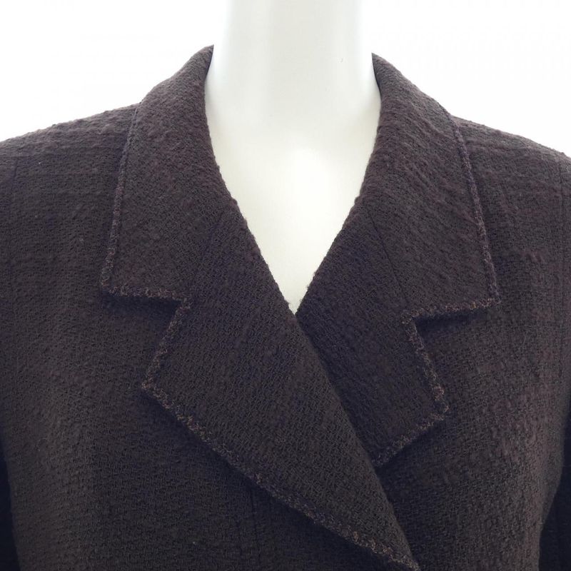 Chanel Vintage Jacket Brown 38