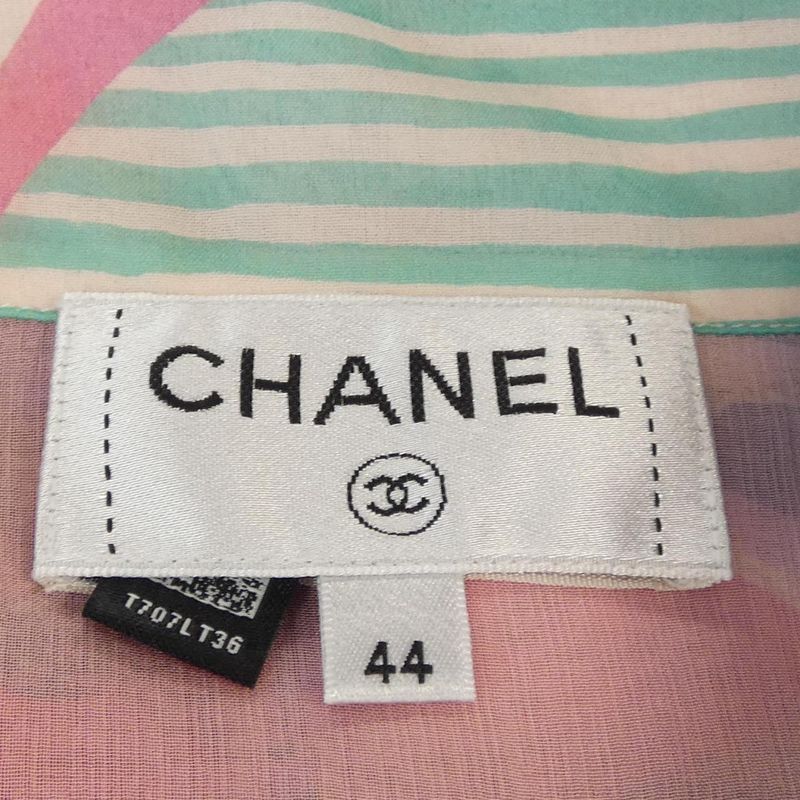 Chanel S/S Shirt Silk Pink Sheer