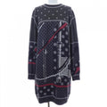 Hermes Clil Clac a Pois Twill Lane Dress Gray Black