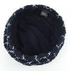 Chanel Cap Cotton White Navy