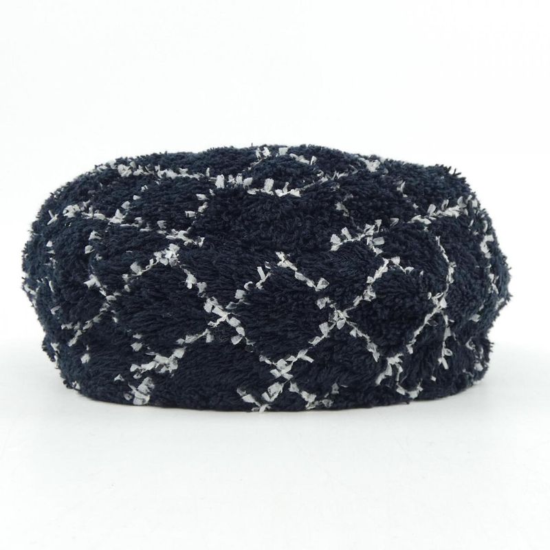 Chanel Cap Cotton White Navy