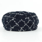 Chanel Cap Cotton White Navy