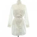 Hermes Mother of Pearl Button Dress White Translucency