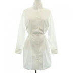 Hermes Mother of Pearl Button Dress White Translucency
