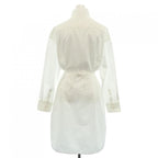 Hermes Mother of Pearl Button Dress White Translucency