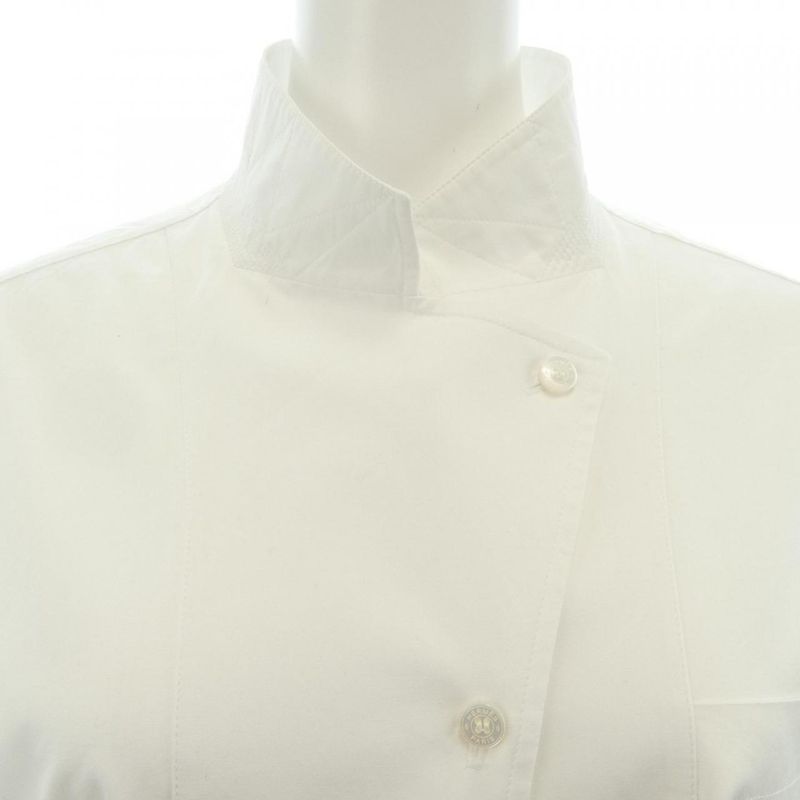 Hermes Mother of Pearl Button Dress White Translucency