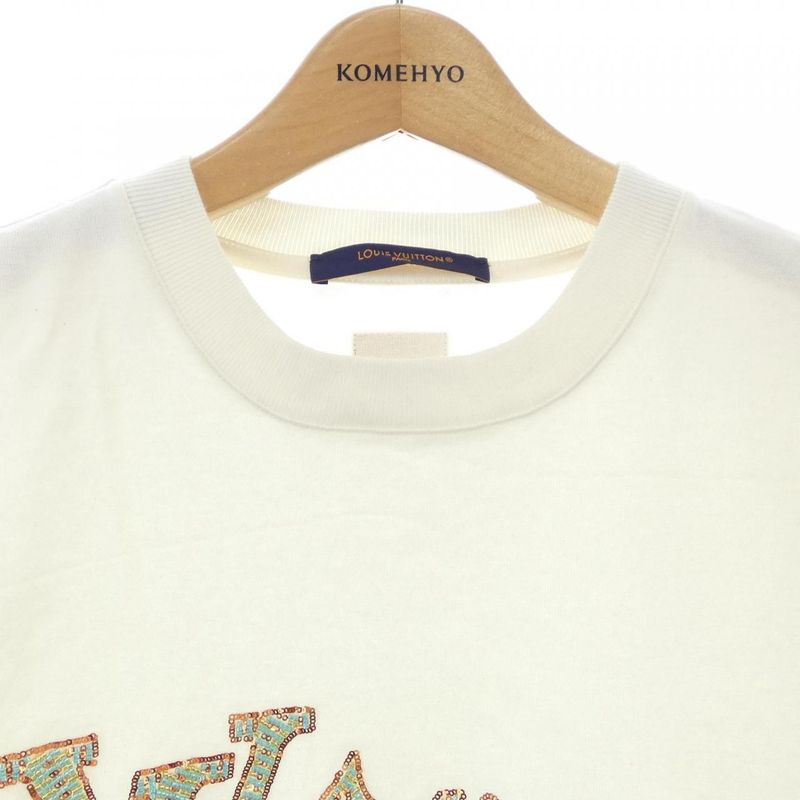Louis Vuitton Embroidered Short Sleeve T-Shirt White Translucency
