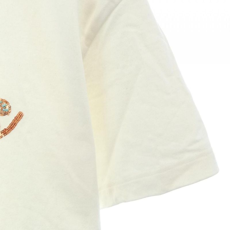 Louis Vuitton Embroidered Short Sleeve T-Shirt White Translucency
