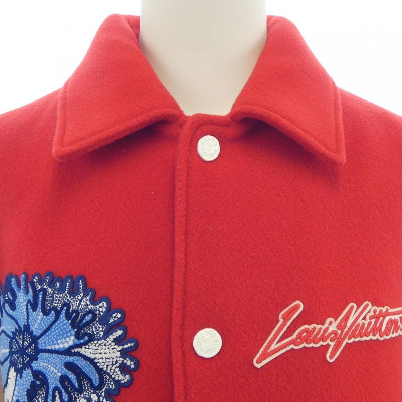 Louis Vuitton LV Yk Psychedelic Flower Embroider Dober City Bluzo White Red