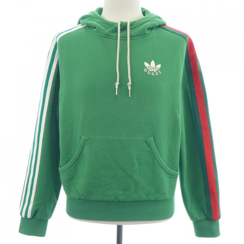 Gucci Adidas Hoodie Green XS