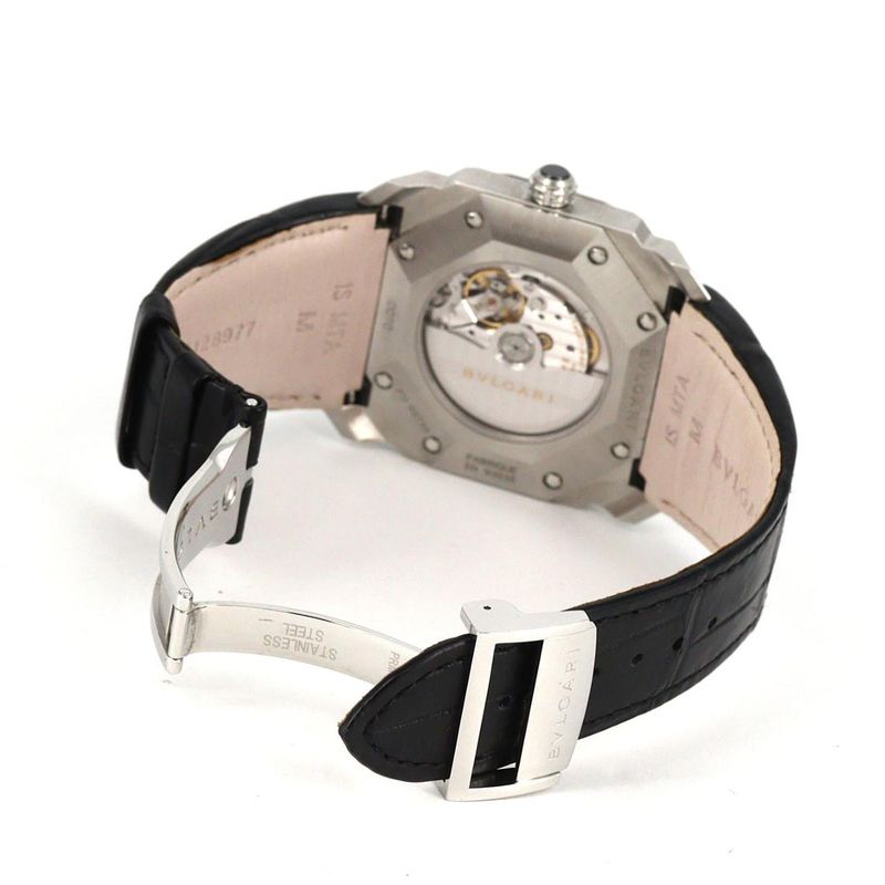 Bvlgari Octo SS Automatic Volume Bracelet Dial Color: Black