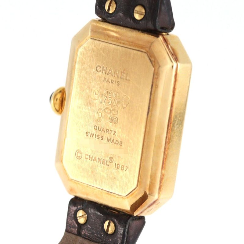 Chanel Premiere YG Quartz Bracelet Dial Color: Black