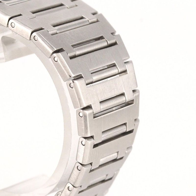 Bvlgari Chronograph at SS Bracelet Dial Color: Black.