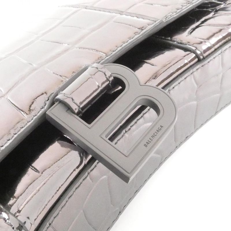 Balenciaga Hourglass Chain Wallet Dark