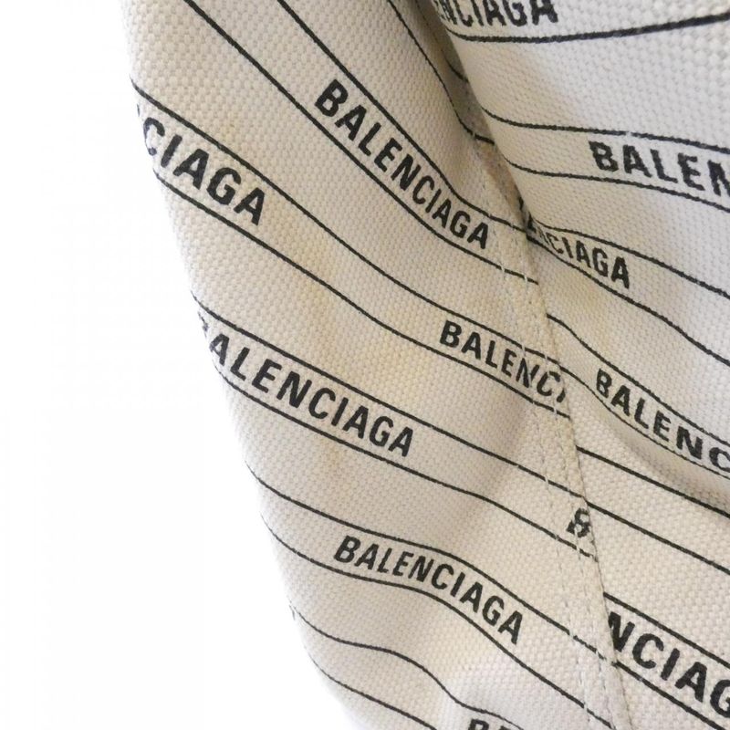 Balenciaga Navy Cabas Kmzan Bag Natural