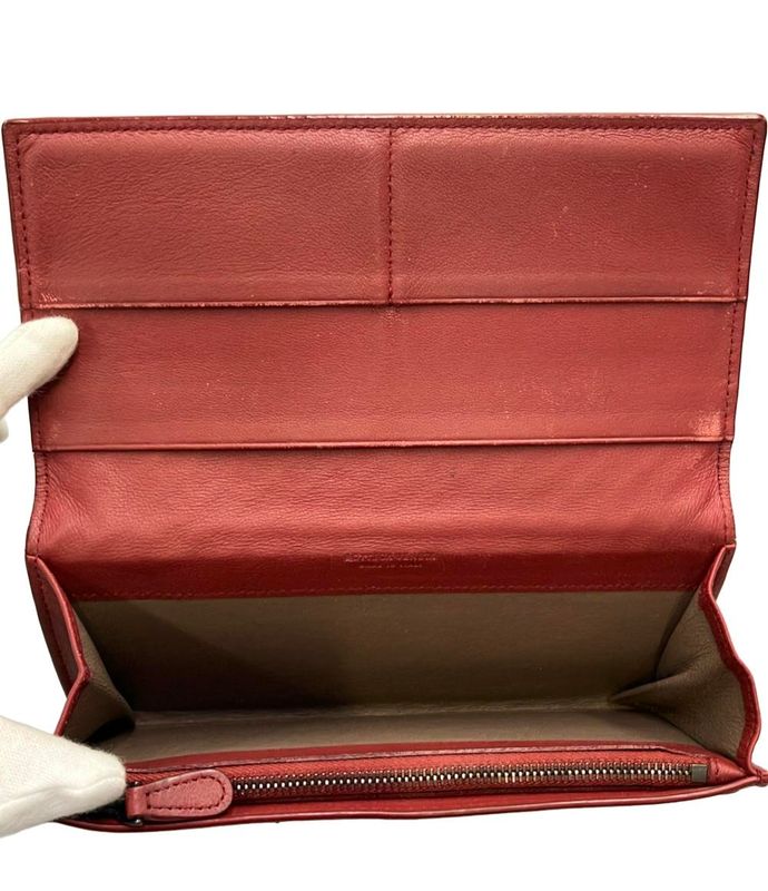 Bottega Veneta Wallet Intrecciato Continental Green