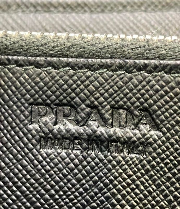Prada Zip Around Wallet Saffiano