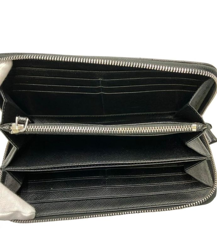 Prada Zip Around Wallet Saffiano