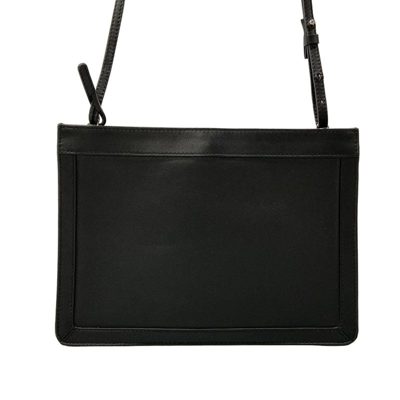 Balenciaga Shoulder Bag Navy Pochette Black Leather