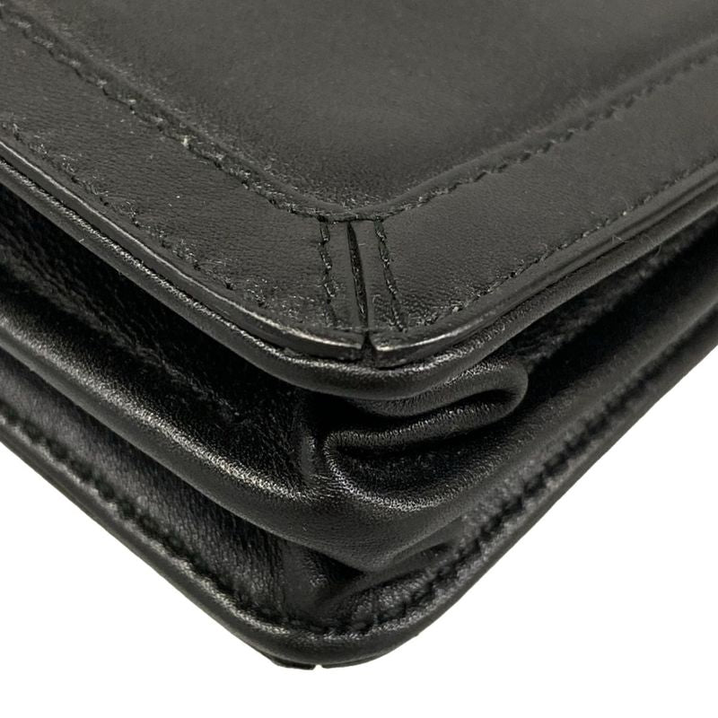 Balenciaga Shoulder Bag Navy Pochette Black Leather