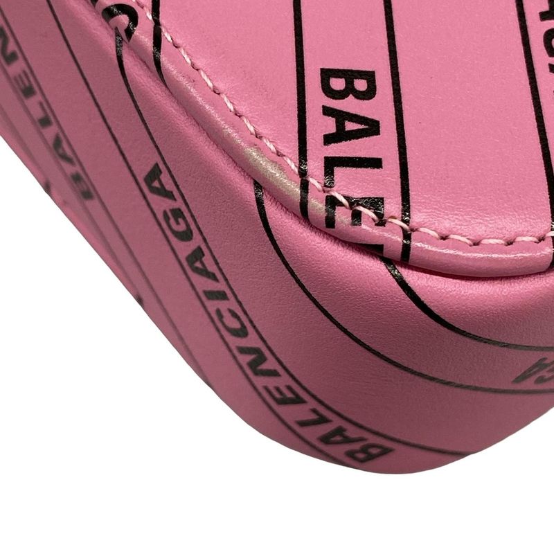 Balenciaga Shoulder Bag Everyday XS Pink Black Leather X