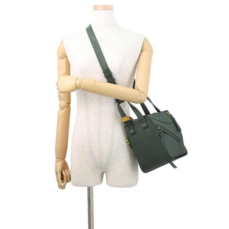 Loewe Handbag Hammock Compact Leather 2-Way Green Yellow