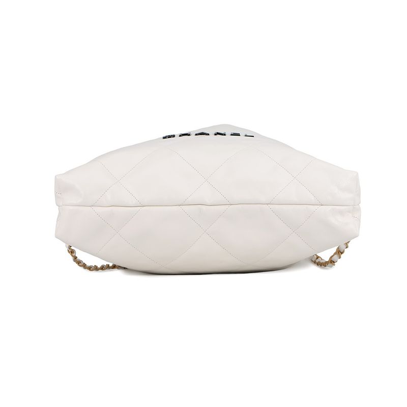 Chanel Backpack 22 Large Leather White