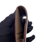 Hermes Card Case Medallion Etoupe Silver Chevre Sham Kira