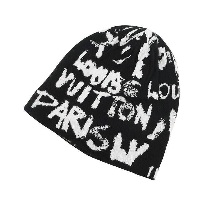 Louis Vuitton Knit Hat Beanie LV Fit Black White Green