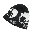 Louis Vuitton Knit Hat Beanie LV Fit Black White Blue