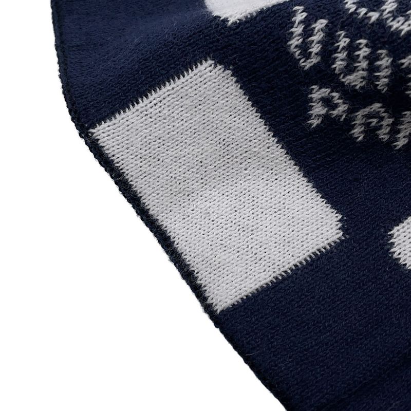 Louis Vuitton Knit Hat Beanie LV Fit Black White Blue