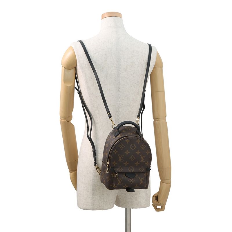 Louis Vuitton Backpack Monogram Palm Spring Mini Noir Black