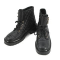 Chanel Short Boots Quilted CC Logo Leather 37 1 2C
