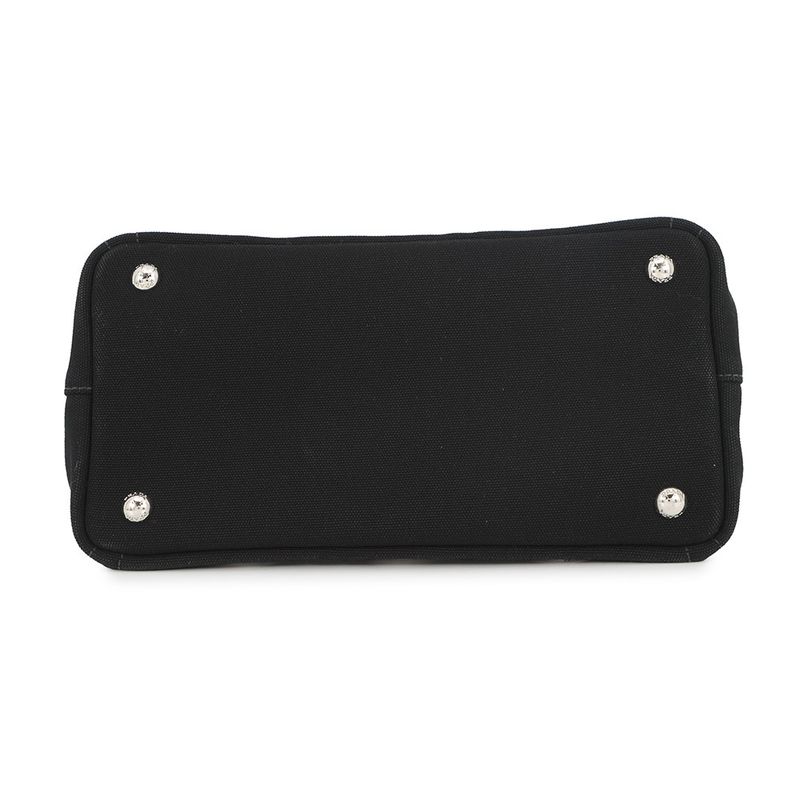 Prada Tote Canapa Perforated Canvas 2-Way Black