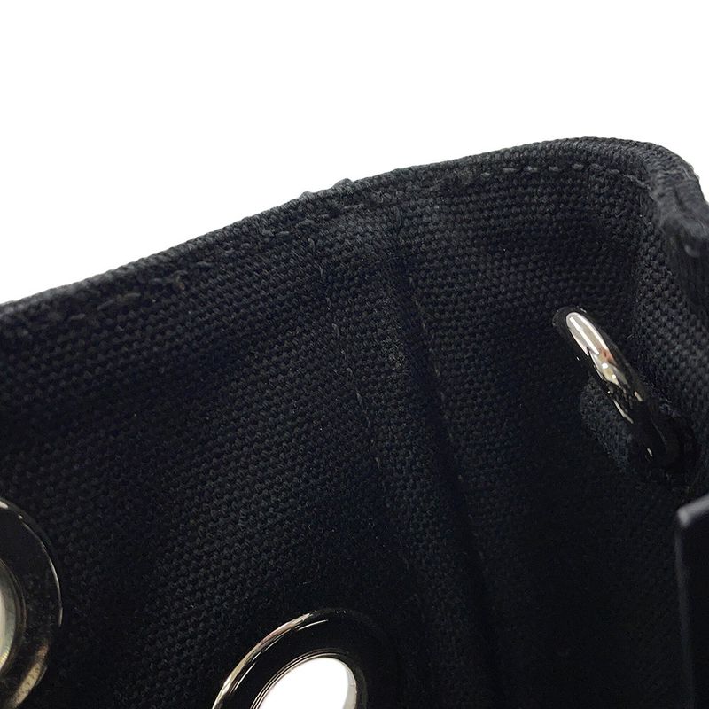 Prada Tote Canapa Perforated Canvas 2-Way Black