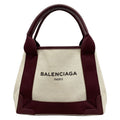 Balenciaga Tote Navy Cabas XS Ivory Gold Leather X Bold