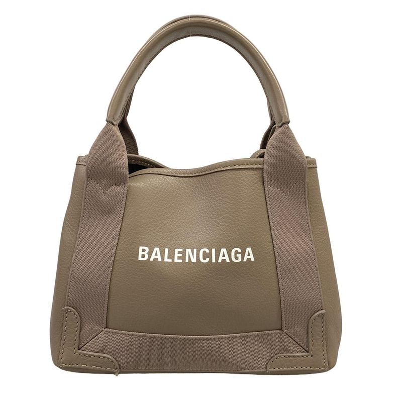 Balenciaga Tote Navy Cabas XS Grey Leather Greige