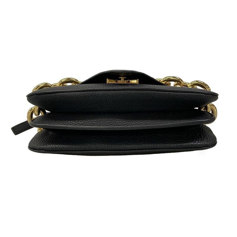 Bottega Veneta Handbag Mount Black Chain Handle Leather