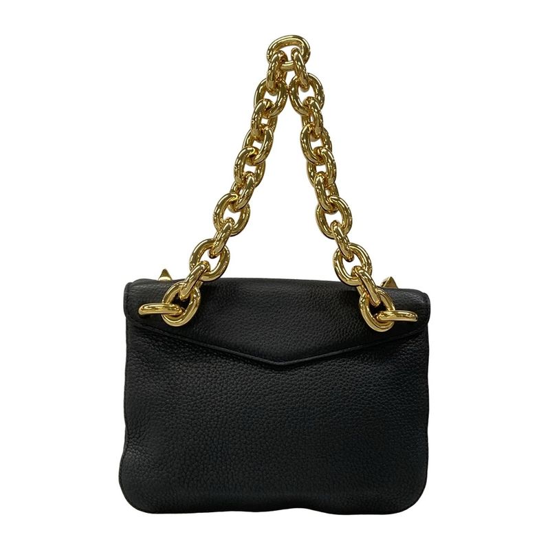 Bottega Veneta Handbag Mount Black Chain Handle Leather