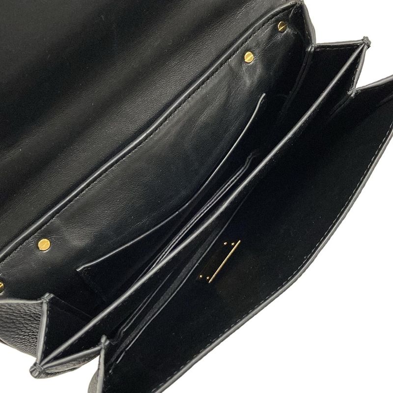 Bottega Veneta Handbag Mount Black Chain Handle Leather