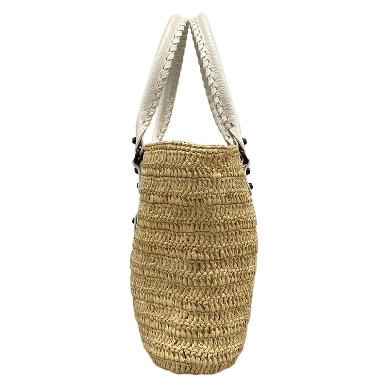 Balenciaga Tote le City Small Basket Ivory White Leather X