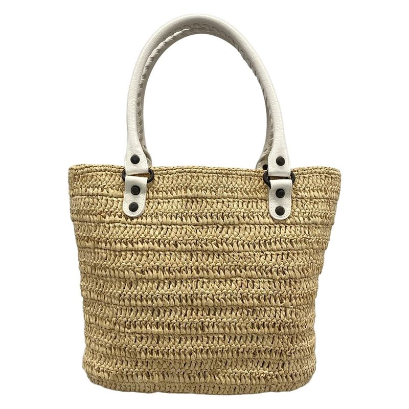 Balenciaga Tote le City Small Basket Ivory White Leather X