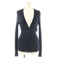 Dior Knit Cardigan Long Sleeve Neck Cashmere Silk CD Button Border