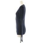 Dior Knit Cardigan Long Sleeve Neck Cashmere Silk CD Button Border
