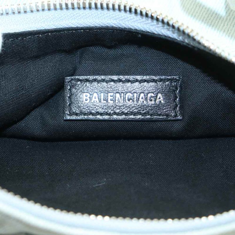 Balenciaga le Cagole Denim Shoulder Bag Rhinestone Decoration Bicolor Light Blue Light