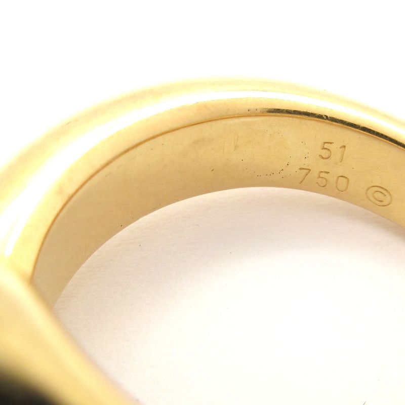 Cartier Ring 51 Ellipse Dedicated 18K Yellow Gold Sapphire