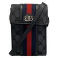 Balenciaga Shoulder Bag the Hacker Project Phone Black Dark Navy Dark X Red